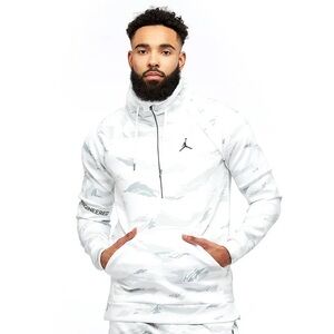 Jordan Sportswear Flight Tech Men's Half Zip Jacket White-Camouflage ah6163-121